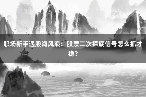 职场新手遇股海风浪：股票二次探底信号怎么抓才稳？