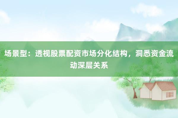 场景型:透视股票配资市场分化结构,洞悉资金流动深层关系